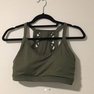 Green sports bra
